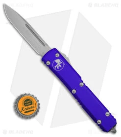 Microtech Ultratech S/E OTF Automatic Knife Purple Aluminum (3.4" Stonewash) -Blade HQ Shop Microtech Ultratech SE OTF AK Purple 3in SW BHQ 25165 td size