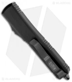 Microtech Ultratech OTF S/E Automatic Knife Black (3.4" Black DLC) 121-1DLCT -Blade HQ Shop Microtech Ultratech SE OTF Auto Black Black DLC 121 1DLCT BHQ 105167 jr side