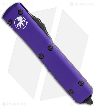 Microtech Ultratech S/E OTF Automatic Knife Purple (3.4" Black Serr) 121-2PU 4 Microtech Ultratech S/E OTF Automatic Knife Purple (3.4" Black Serr) 121-2PU - Image 2
