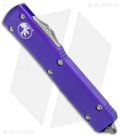 Microtech Ultratech Knife Purple S/E OTF Automatic (3.4" Satin) -Blade HQ Shop Microtech Ultratech SE OTF Auto Purple Satin 121 4PU BHQ 17282 jr side