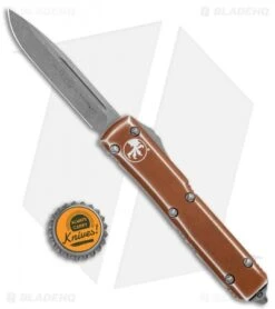 Microtech Ultratech S/E OTF Automatic Tan Distressed (3.4" Stonewash) 121-10DTA -Blade HQ Shop Microtech Ultratech SE OTF Auto Tan Distressed SW 121 10DTA BHQ 117815 jr bottlecap