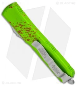 Microtech Ultratech S/E OTF Automatic Knife Zombie CC (3.4" Stonewash) -Blade HQ Shop Microtech Ultratech SE OTF Auto Zombie CC SW 121 10Z BHQ 97769 jr side