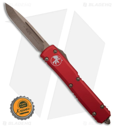 Microtech Ultratech S/E OTF Automatic Knife Red (3.4" Bronze) 121-13RD 6 Microtech Ultratech S/E OTF Automatic Knife Red (3.4" Bronze) 121-13RD - Image 4