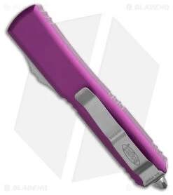 Microtech Ultratech S/E OTF Automatic Violet (3.4" Stonewash) 121-10VI 8 Microtech Ultratech S/E OTF Automatic Violet (3.4" Stonewash) 121-10VI -Blade HQ Shop Microtech Ultratech SE OTF Automatic Violet 3.4in Stonewash BHQ 93231 hd side