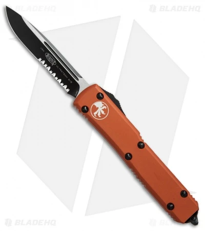 Microtech Ultratech S/E OTF Automatic Knife Orange CC (3.4" Black Serr) 3 Microtech Ultratech S/E OTF Automatic Knife Orange CC (3.4" Black Serr)