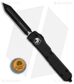 Microtech Ultratech Spartan OTF Automatic Knife Tactical CC (3.4" Black) -Blade HQ Shop Microtech Ultratech Spartan BlackTactical CC Black BHQ 51249 er bottlecap