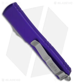 Microtech Ultratech Spartan OTF Automatic Knife Purple (3.4" Stonewash) -Blade HQ Shop Microtech Ultratech Spartan OTF AK Purple 3in SW BHQ 175689 td side