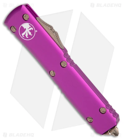Microtech Spartan Ultratech OTF Automatic Knife Violet (3.4" Bronze) 4 Microtech Spartan Ultratech OTF Automatic Knife Violet (3.4" Bronze) - Image 2