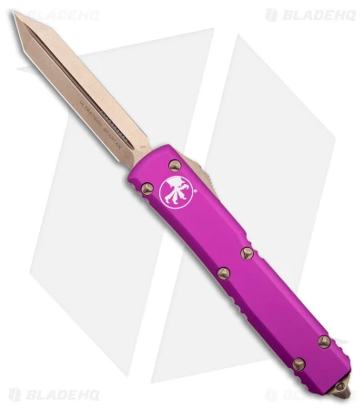 Microtech Spartan Ultratech OTF Automatic Knife Violet (3.4" Bronze) 3 Microtech Spartan Ultratech OTF Automatic Knife Violet (3.4" Bronze)