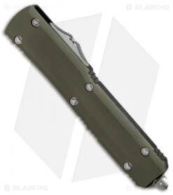Microtech Ultratech T/E OTF Automatic Knife OD Green G-10 (3.4" Stonewash) 8 Microtech Ultratech T/E OTF Automatic Knife OD Green G-10 (3.4" Stonewash) -Blade HQ Shop Microtech Ultratech TE OD Green G10 BHQ 78128 er spine