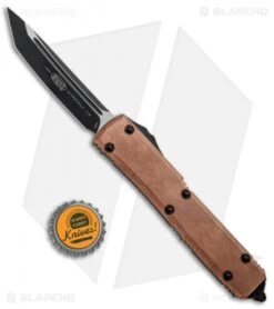 Microtech Copper Top Ultratech T/E OTF Automatic Knife (3.4" Black) -Blade HQ Shop Microtech Ultratech TE OTF Auto Copper Top Black 123 1 CP BHQ 91666 jr bottlecap