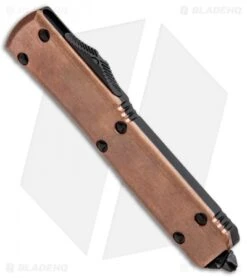 Microtech Copper Top Ultratech T/E OTF Automatic Knife (3.4" Black) -Blade HQ Shop Microtech Ultratech TE OTF Auto Copper Top Black 123 1 CP BHQ 91666 jr spine