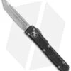 Microtech S/E OTF Tanto Automatic Knife Distressed Black (3.4" Apocalyptic) -Blade HQ Shop Microtech Ultratech TE OTF Auto Distressed Black Tanto SW 123 10DBK BHQ 134036 jr