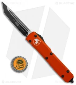 Microtech Ultratech T/E OTF Automatic Knife Orange CC (3.4" Black) -Blade HQ Shop Microtech Ultratech TE OTF Auto Orange CC Black 123 1OR BHQ 97830 jr bottlecap