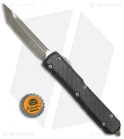 Microtech Ultratech T/E OTF Automatic Knife Black CF (3.4" Bronze Apocalyptic) -Blade HQ Shop Microtech Ultratech TE OTF Black CF Bronze Apocalyptic 123 13CF BHQ 71980 jr bottlecap