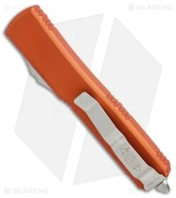 Microtech Ultratech T/E OTF Automatic Knife Orange CC (3.4" Satin) -Blade HQ Shop Microtech Ultratech TE orange CC BHQ 67713 er side