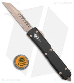 Microtech Ultratech Warhound Signature Series OTF Automatic Knife (3.4" Bronzed) -Blade HQ Shop Microtech Ultratech Warhound Wharncliffe Signature Series OTF Auto Bronzed BHQ 178803 jr bottlecap