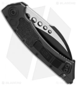 Microtech Hawk Black Tactical Automatic Knife (4" Black) 166-1T -Blade HQ Shop Microtech hawk black tactical auto black BHQ 117956 jr side