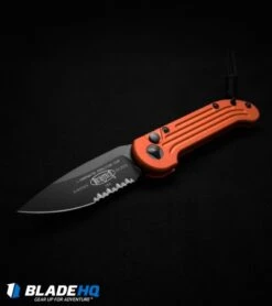 Microtech LUDT Automatic Knife Orange (3.4" Black Serr) 135-2OR 9 Microtech LUDT Automatic Knife Orange (3.4" Black Serr) 135-2OR -Blade HQ Shop Microtech ludt black serr orange 135 2or dl black
