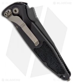 Microtech Signature Series Socom Elite S/E Automatic Knife Black (4" Black) -Blade HQ Shop Microtech socom Elite Signature SE Auto Black 160 1DLCSS BHQ 93576 jr side