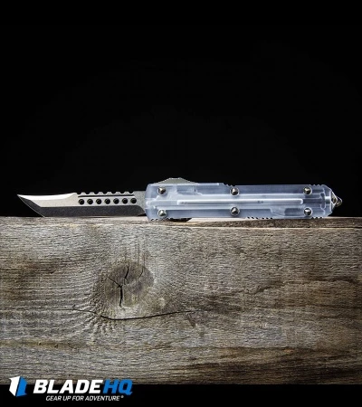 Microtech Ultratech Hellhound Tanto OTF Auto Knife Clear Top CC (Bronze SW) 7 Microtech Ultratech Hellhound Tanto OTF Auto Knife Clear Top CC (Bronze SW) - Image 5