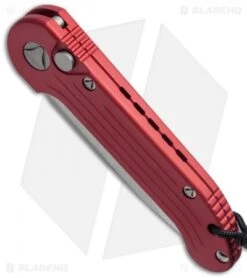 Microtech LUDT Automatic Knife Red (3.4" Stonewash) 135-10RD -Blade HQ Shop microtech 135 10rd bottom cm