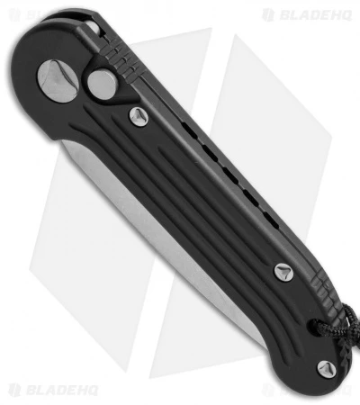 Microtech LUDT Automatic Knife Black (3.4" Stonewash Serr) 135-11 4 Microtech LUDT Automatic Knife Black (3.4" Stonewash Serr) 135-11 - Image 2