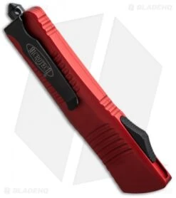 Microtech Combat Troodon S/E OTF Automatic Knife Red (3.8" Black) 143-1RD -Blade HQ Shop microtech 143 1rd side cm