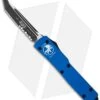 Microtech UTX-70 Tanto OTF Automatic Knife Blue (2.4" Black Serr) 149-2BL -Blade HQ Shop microtech 149 2bl cm