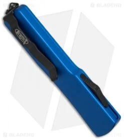 Microtech UTX-70 Tanto OTF Automatic Knife Blue (2.4" Black Serr) 149-2BL 7 Microtech UTX-70 Tanto OTF Automatic Knife Blue (2.4" Black Serr) 149-2BL -Blade HQ Shop microtech 149 2bl side cm