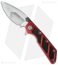 Microtech DOC Flipper Knife Red Aluminum (3.75" Satin) 153-4RD
