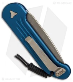 Microtech LUDT Automatic Knife Blue (3.4" Bronzed) 135-13BL -Blade HQ Shop microtech LUDT blue bronze 135 13BL BHQ 50464 er side