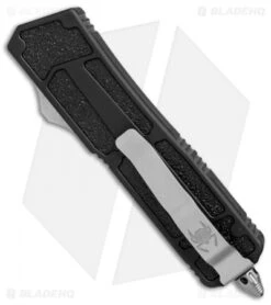 Microtech QD Scarab T/E OTF Automatic Knife (3.5" Bead Blast Full Serr) 179-9 -Blade HQ Shop microtech QD scarab se black 178 7 BHQ 37447 er side