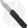Microtech QD Scarab S/E OTF Automatic Knife Black (3.5" Bead Blast Serr) 178-8 -Blade HQ Shop microtech QD scarab se serr black 178 8 BHQ 37489 er