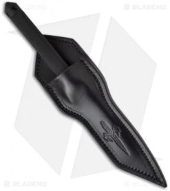 Custom Marfione Microtech A.D.O. Knife Black Spear Point (3.875" Black Plain) -Blade HQ Shop microtech ado black hand ground se sheath