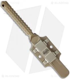 Microtech A.D.O. Knife S/E Fixed Blade (4.5" Tan Plain) 116-1TA -Blade HQ Shop microtech ado tan sheath back 2