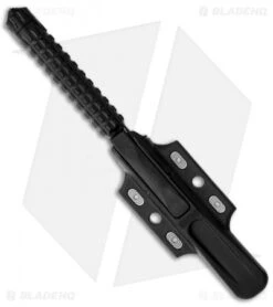 Microtech A.D.O. Tanto Knife T/E Fixed Blade (4.5" Black Serr) 117-2 -Blade HQ Shop microtech ado te black serrated 117 2 sheath 1