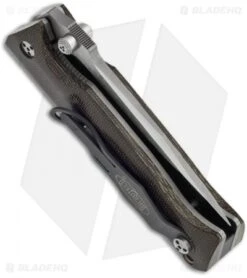 Microtech CMTX5 D/A Automatic Knife Canvas Micarta (3.5" Satin Serr) 08/2004 -Blade HQ Shop microtech cmtx5 auto green canvas satin serrated m 300765 12 side