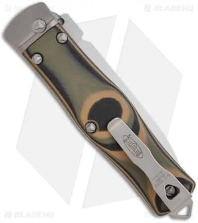 Microtech OSS Cobra Bowie Knife Auto Lever Lock Camo G10 (3.75" Satin) 137-4CM 4 Microtech OSS Cobra Bowie Knife Auto Lever Lock Camo G10 (3.75" Satin) 137-4CM - Image 2