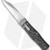 Microtech OSS Cobra Bowie Knife Auto Carbon Fiber (3.75" Satin Plain) 137-4 -Blade HQ Shop microtech cobra satin 137 4