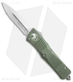Microtech Combat Troodon D/E OTF Knife OD Green (3.8" Satin Serr) 142-5OD