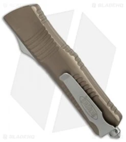 Microtech Combat Troodon T/E OTF Automatic Knife Tan (3.8" Bead Blast) -Blade HQ Shop microtech combat troodon TE tan bb 144 7TA BHQ 51385 er side