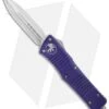 Microtech Combat Troodon Purple OTF D/E Dagger Knife (3.8" Satin Plain) 142-4PU -Blade HQ Shop microtech combat troodon d e purple satin standard 142 4pu bhq 18922 jr