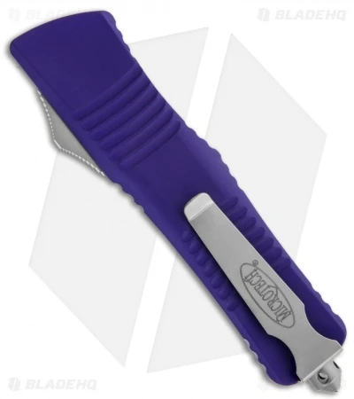 Microtech Combat Troodon Purple OTF D/E Dagger Knife (3.8" Satin Plain) 142-4PU 4 Microtech Combat Troodon Purple OTF D/E Dagger Knife (3.8" Satin Plain) 142-4PU - Image 2