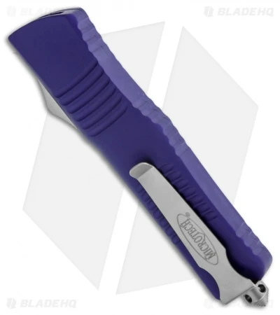 Microtech Combat Troodon Purple OTF D/E Dagger Knife (3.8" Satin Plain) 142-4PU 5 Microtech Combat Troodon Purple OTF D/E Dagger Knife (3.8" Satin Plain) 142-4PU - Image 3