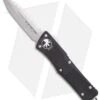 Microtech Combat Troodon OTF Knife D/E Dagger (3.8" Bead Blast Full Serr) 142-9 -Blade HQ Shop microtech combat troodon de bead blast full serr 142 9