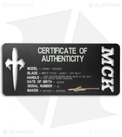 Marfione Custom Combat Troodon D/E OTF Knife Brass/LSCF (3.8" Mirror) -Blade HQ Shop microtech combat troodon mirror lightining strike bearing grade brass cert cm