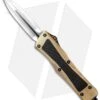 Marfione Custom Combat Troodon D/E OTF Knife Brass/LSCF (3.8" Mirror) -Blade HQ Shop microtech combat troodon mirror lightining strike bearing grade brass cm 2