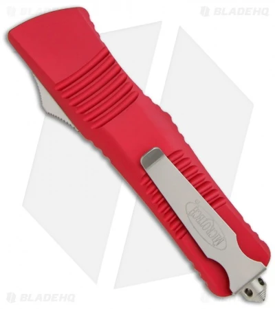 Microtech Red Combat Troodon OTF Bowie Knife (3.8" Satin) 146-4RD 4 Microtech Red Combat Troodon OTF Bowie Knife (3.8" Satin) 146-4RD - Image 2