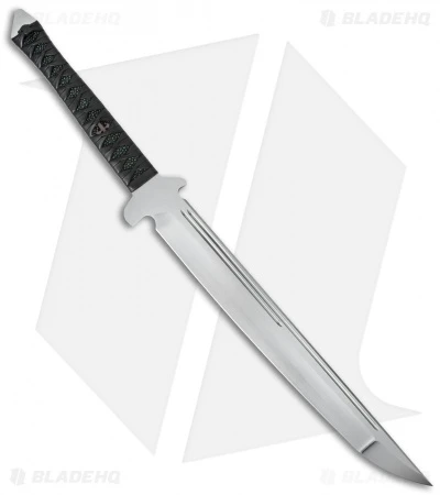 Marfione Custom Combat Wakizashi Green Rayskin (15.5" Hand Satin D2) 4 Marfione Custom Combat Wakizashi Green Rayskin (15.5" Hand Satin D2) - Image 2